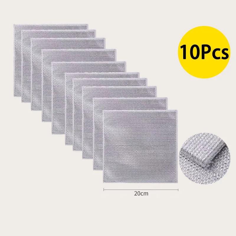 Paños Metálicos Antirayaduras Reutilizables – Limpieza Potente para Ollas, Sartenes y Fregaderos (Pack 1-30)