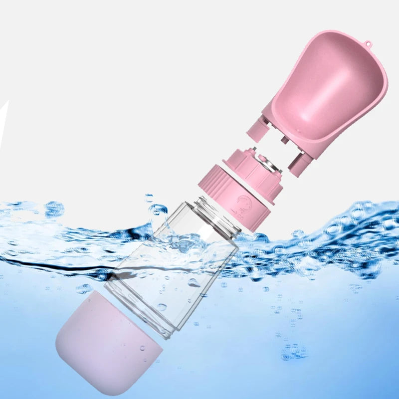 Botella de Agua Portátil 2 en 1 para Perros y Gatos – Bebedero con Comedero Integrado para Paseos, Excursiones y Viajes