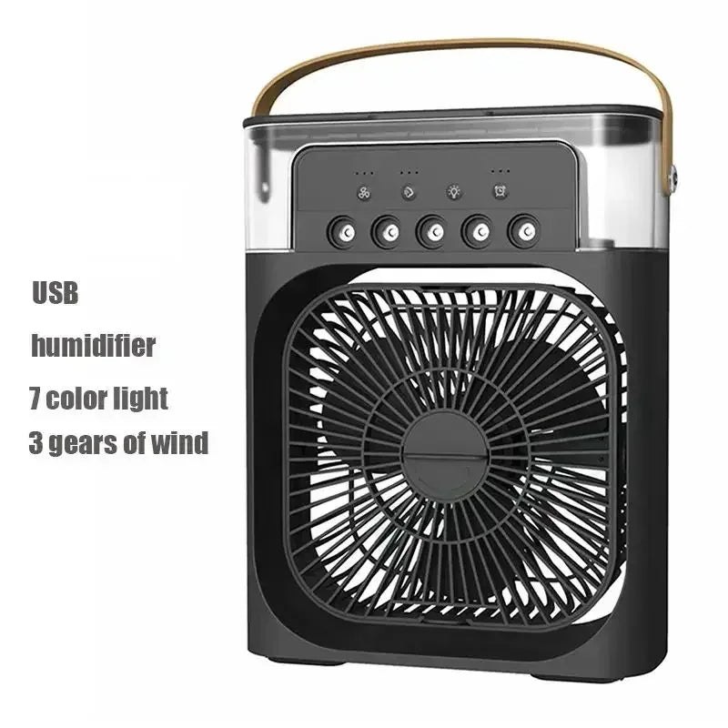 ❄️ Mini Aire Acondicionado Portátil 3 en 1 con Luz LED – ¡Enfría, Humidifica y Relaja!