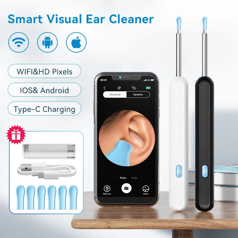 ¡Mira lo que hay en tu oído! Limpiador con Cámara HD + Luz LED – El Gadget Viral para Oídos Limpios