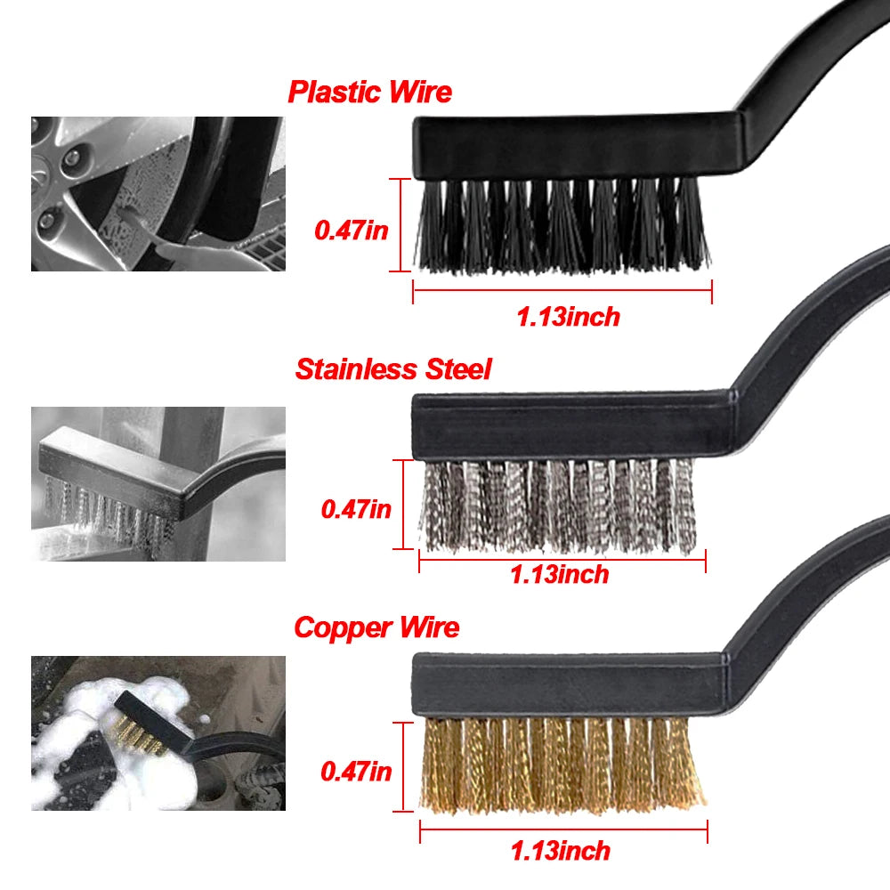 Set de Cepillos para Detallado de Coche – Kit Completo para Limpieza de Rejillas, Ruedas, Ranuras y Salpicaderos