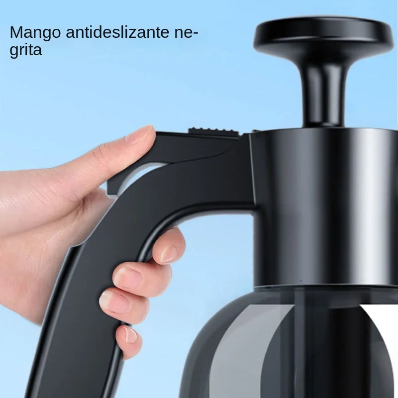 Pulverizador de Espuma Manual 2L – Botella a Presión con 3 Boquillas para Lavado de Coches, Ventanas y Limpieza General