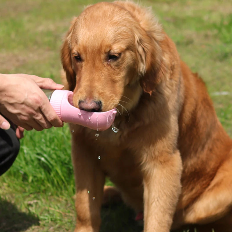 Botella de Agua Portátil 2 en 1 para Perros y Gatos – Bebedero con Comedero Integrado para Paseos, Excursiones y Viajes