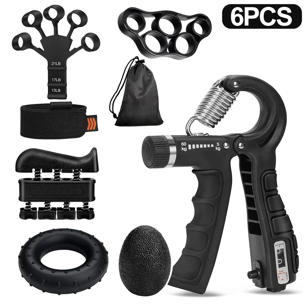 Hand Gripper Ajustable 5–60 kg – Fortalecedor de Mano, Muñeca y Dedos para Rehabilitación y Entrenamiento de Fuerza