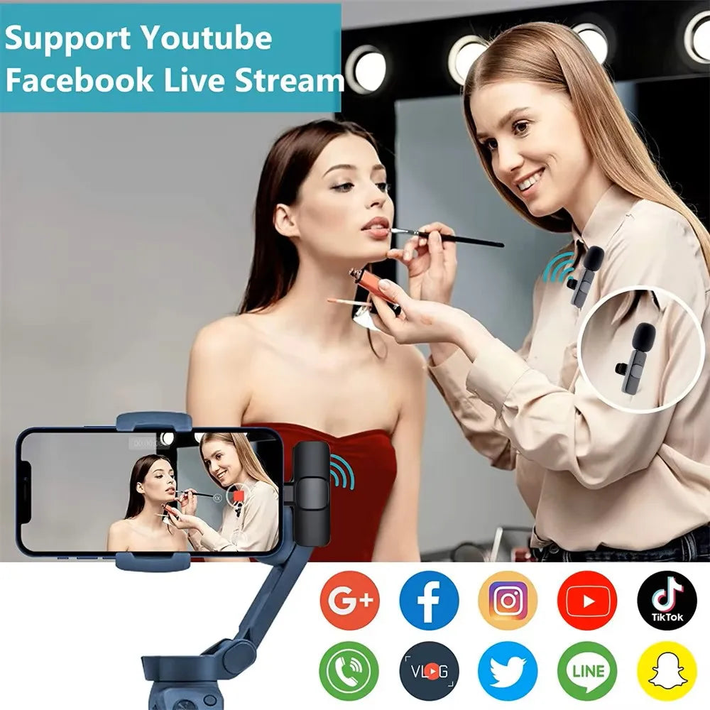 Micrófono Inalámbrico de Solapa – Mini Mic Portátil para iPhone y Android, Ideal para Grabaciones, Directos y Streaming