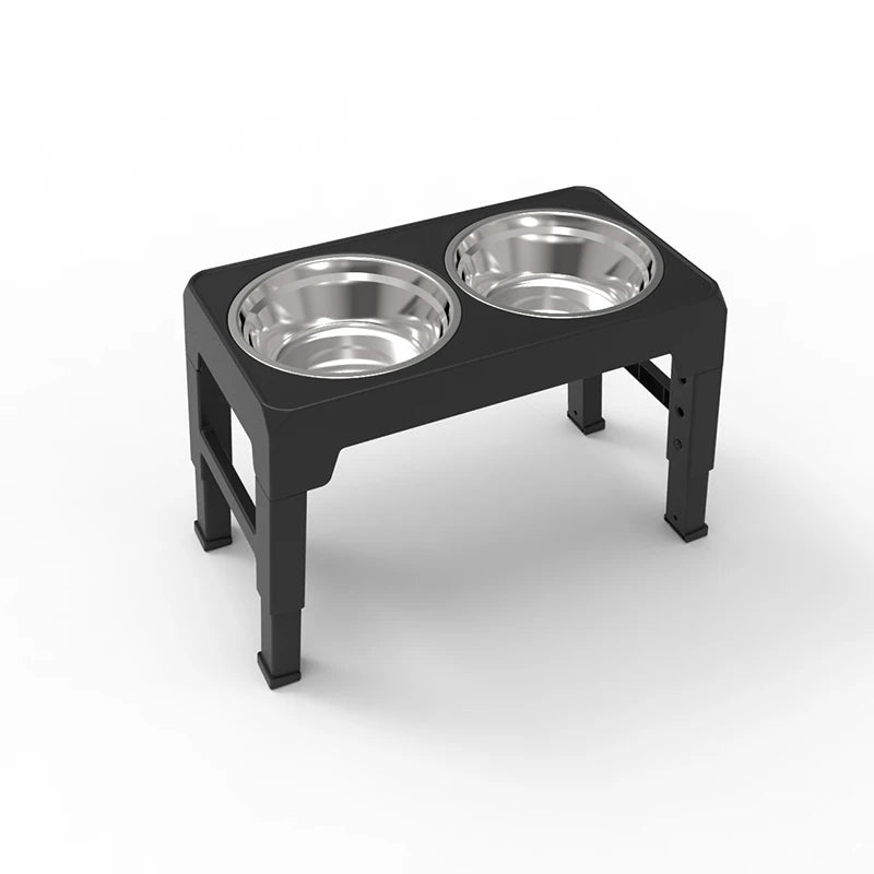 Comedero Elevado Ajustable BOOTEELY – Con 2 Cuencos de Acero Inoxidable para Perros Pequeños, Medianos y Grandes