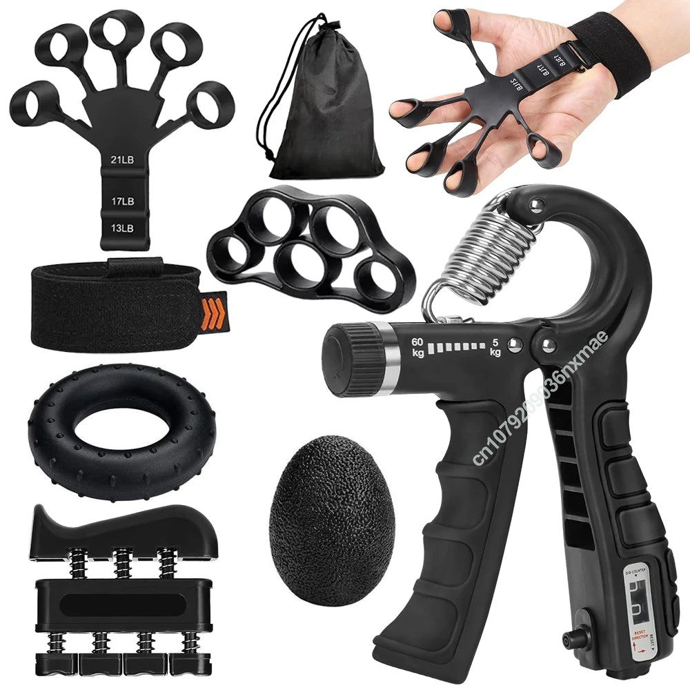 Hand Gripper Ajustable 5–60 kg – Fortalecedor de Mano, Muñeca y Dedos para Rehabilitación y Entrenamiento de Fuerza