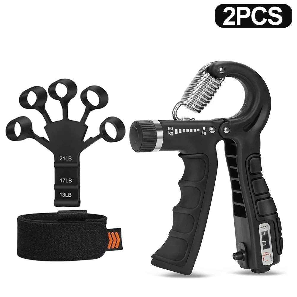 Hand Gripper Ajustable 5–60 kg – Fortalecedor de Mano, Muñeca y Dedos para Rehabilitación y Entrenamiento de Fuerza