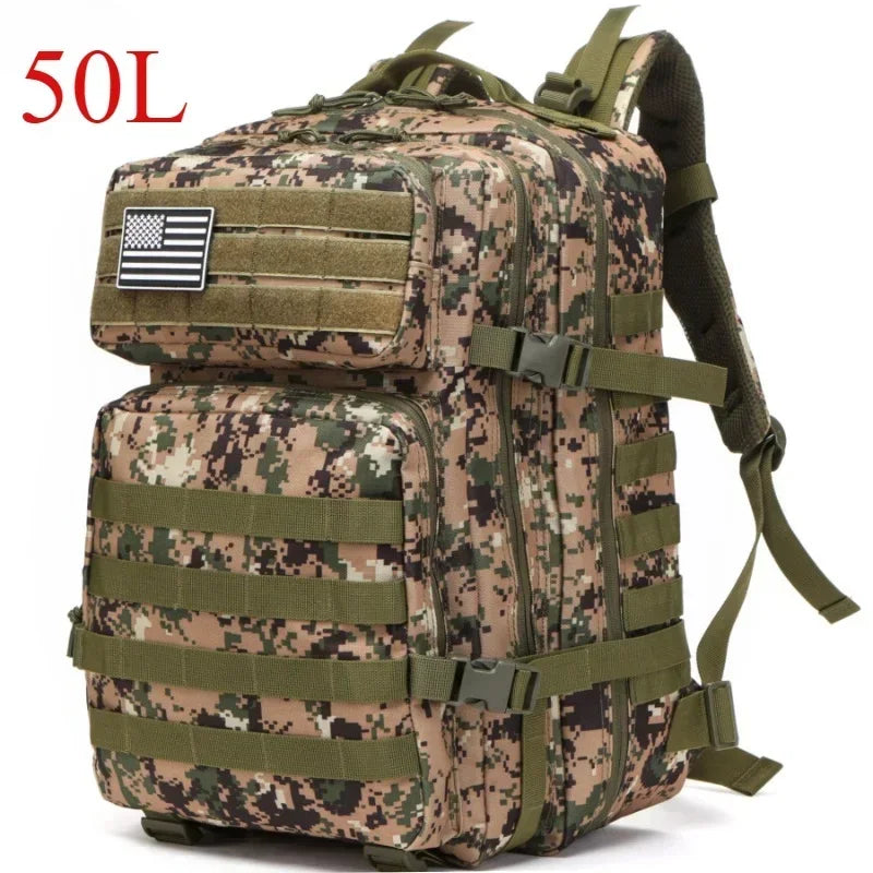 🎒 Mochila Táctica 50L – Resistente, Espaciosa y Lista para Todo 💪🌲