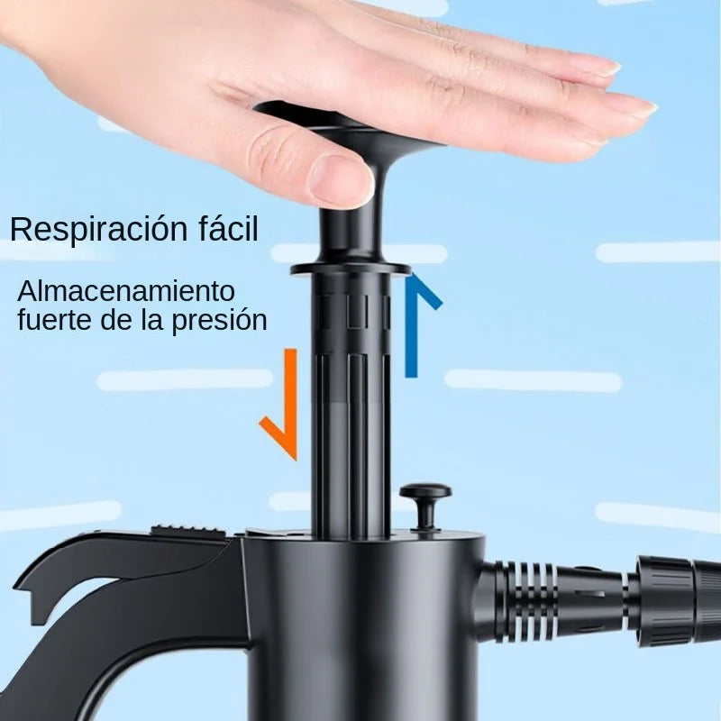 Pulverizador de Espuma Manual 2L – Botella a Presión con 3 Boquillas para Lavado de Coches, Ventanas y Limpieza General