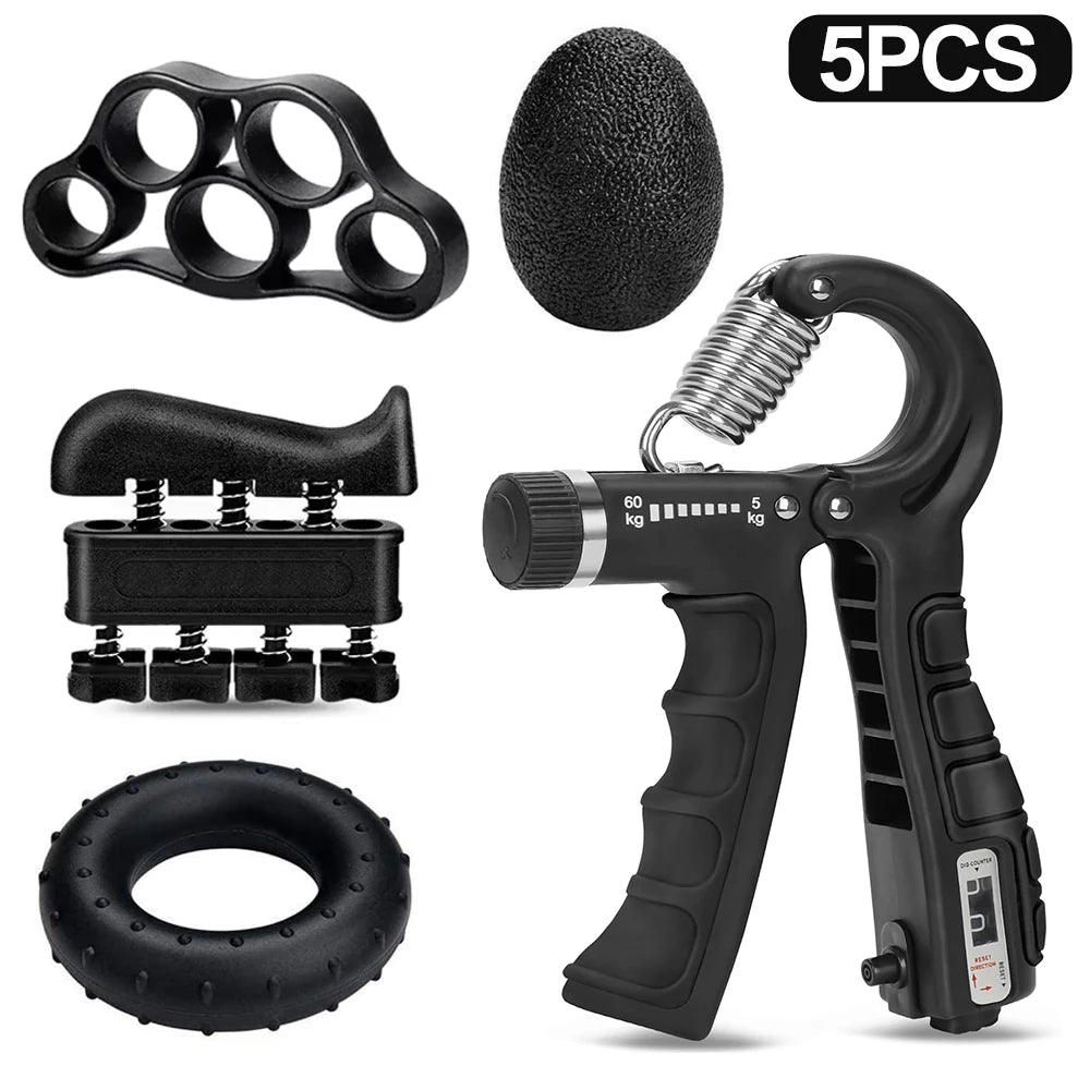 Hand Gripper Ajustable 5–60 kg – Fortalecedor de Mano, Muñeca y Dedos para Rehabilitación y Entrenamiento de Fuerza