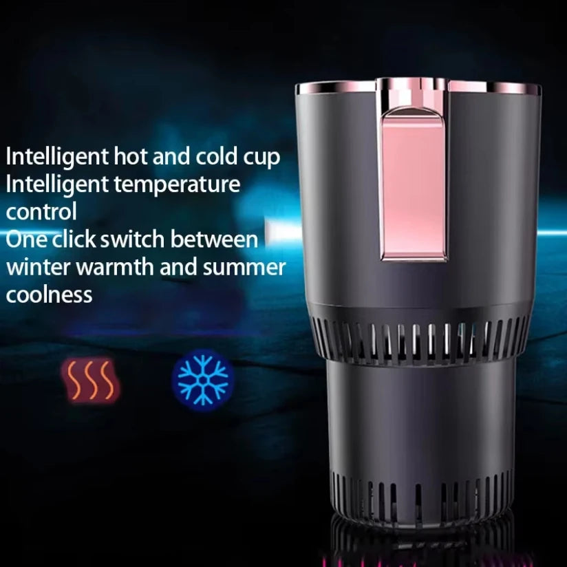 Soporte de Vaso Inteligente 2 en 1 para Coche – Enfría o Calienta Bebidas al Instante, Mini Nevera Portátil para Coche u Oficina