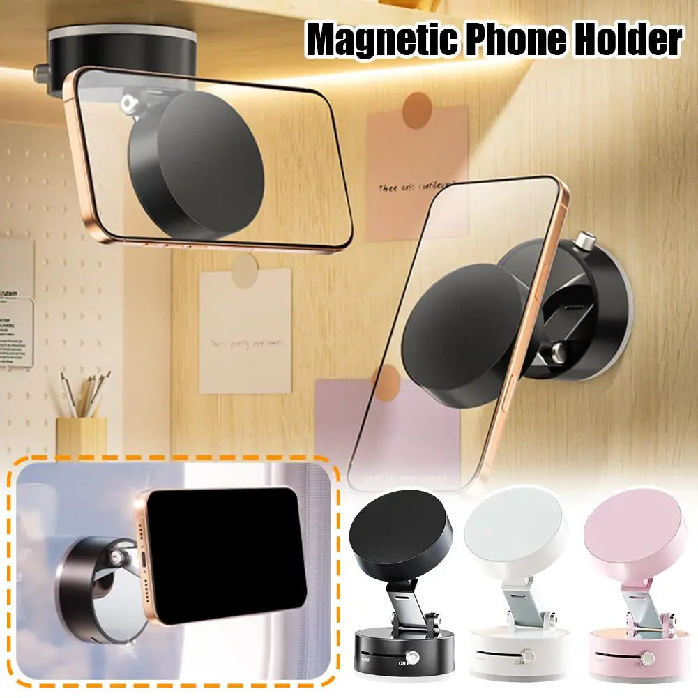 Soporte Magnético para Móvil con Ventosa Doble Cara – Plegable, Multifuncional y Portátil, Ideal para Superficies Lisas