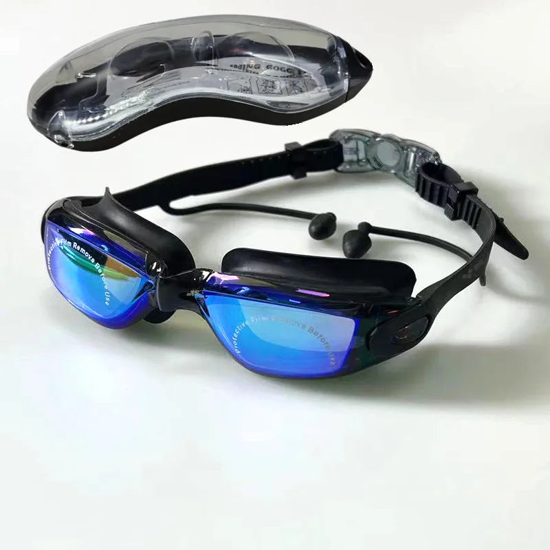 Gafas de Natación Profesionales ARENA – Antivaho, Antifugas y con Protección UV, Ajustables con Tapones para los Oídos