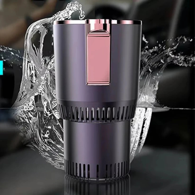 Soporte de Vaso Inteligente 2 en 1 para Coche – Enfría o Calienta Bebidas al Instante, Mini Nevera Portátil para Coche u Oficina