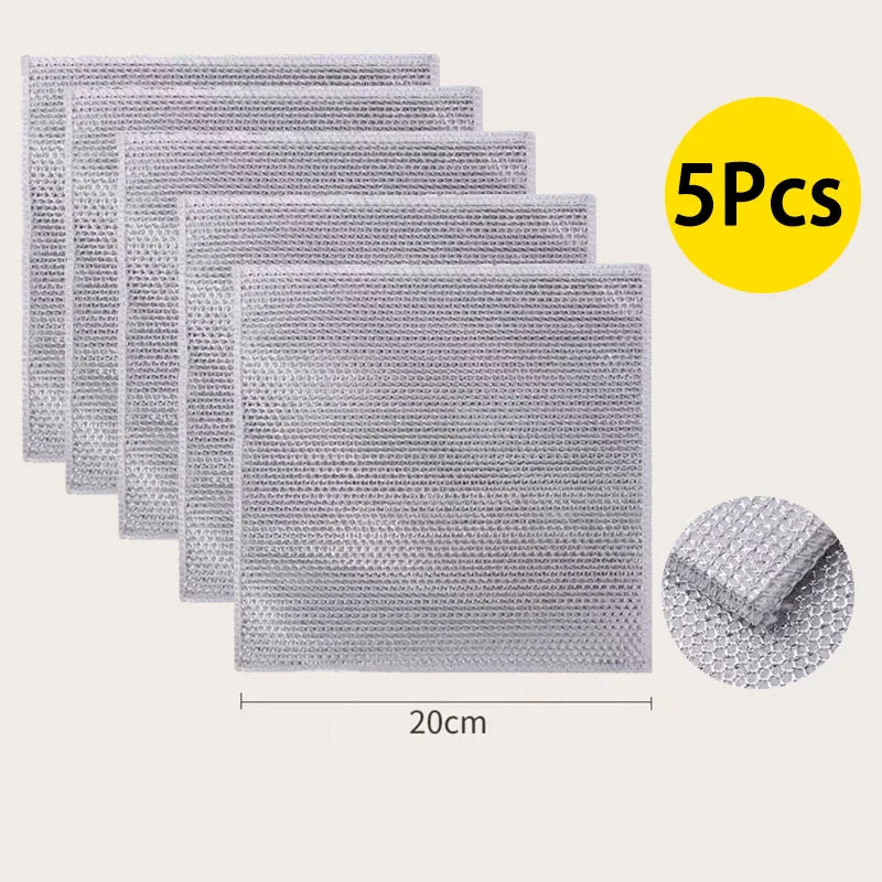 Paños Metálicos Antirayaduras Reutilizables – Limpieza Potente para Ollas, Sartenes y Fregaderos (Pack 1-30)