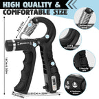 Hand Gripper Ajustable 5–60 kg – Fortalecedor de Mano, Muñeca y Dedos para Rehabilitación y Entrenamiento de Fuerza