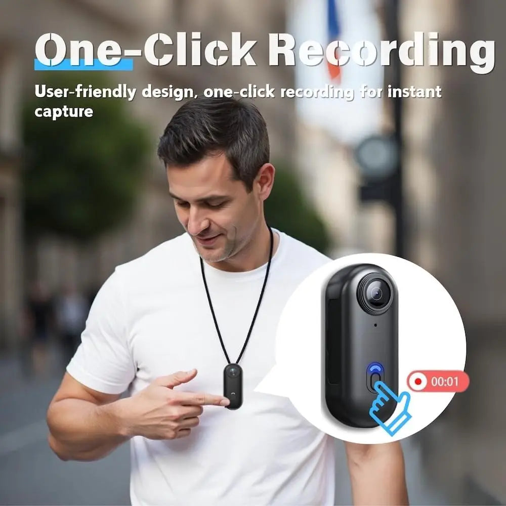 Mini Cámara 4K HD con WiFi – Vlog Cam de Bolsillo para Deportes, Viajes y Grabación en Movimiento