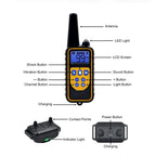 Collar de Adiestramiento Eléctrico para Perros – Alcance 800 m, Impermeable, Recargable, con Mando y Modos de Sonido, Vibración y Descarga