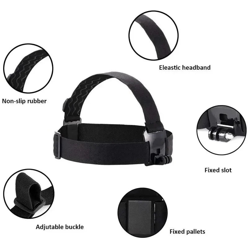Accesorios 6 en 1 para Acción: Cabeza, Pecho y Más