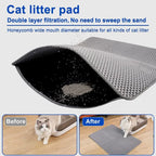 Alfombrilla para Arena de Gato Impermeable – Doble Capa con Sistema Atrapa-Arena, Ideal para Areneros y Suelos Limpios