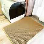 Alfombrilla para Arena de Gato Impermeable – Doble Capa con Sistema Atrapa-Arena, Ideal para Areneros y Suelos Limpios