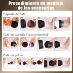 Cafetera Espresso Eléctrica Portátil 3 en 1 – Para Viaje, Coche y Casa, con Batería Recargable y Compatible con Cápsulas y Café Molido