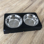 Comedero Elevado Ajustable BOOTEELY – Con 2 Cuencos de Acero Inoxidable para Perros Pequeños, Medianos y Grandes