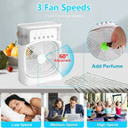 ❄️ Mini Aire Acondicionado Portátil 3 en 1 con Luz LED – ¡Enfría, Humidifica y Relaja!