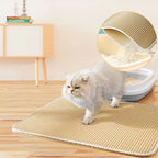 Alfombrilla para Arena de Gato Impermeable – Doble Capa con Sistema Atrapa-Arena, Ideal para Areneros y Suelos Limpios