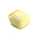 Cepillo de Silicona para Baño de Mascotas – Masajeador Suave 2 en 1 con Dispensador de Gel, para Perros y Gatos