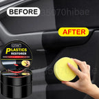 Restaurador de Plásticos para Coche – Recupera el Brillo Negro en Plásticos y Cuero, Pulidor y Renovador Exterior